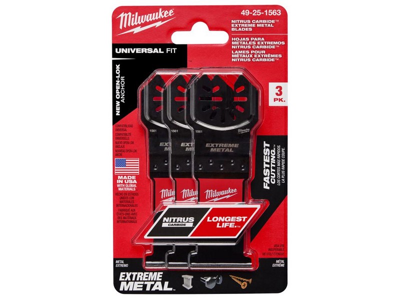 Milwaukee Nitrus Carbide 1-3/8 in. W Carbide Open-Lok Oscillating Blade