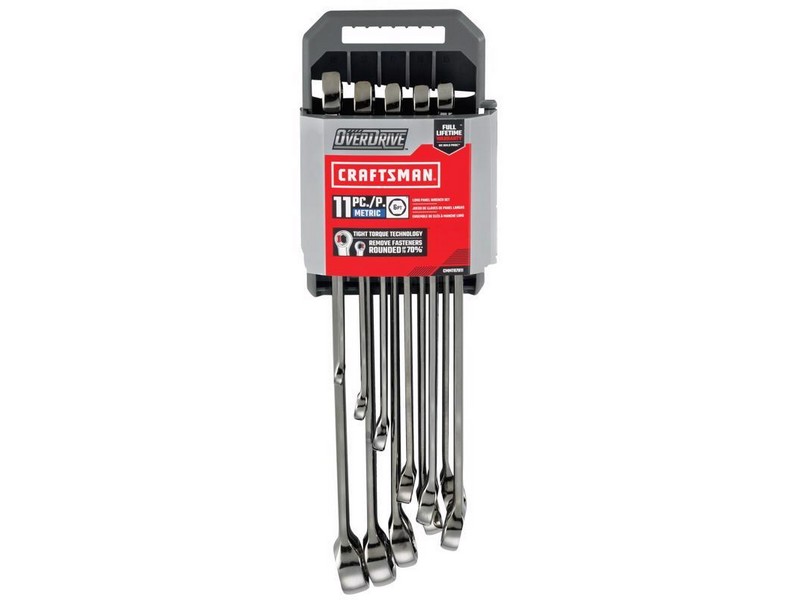 Craftsman OVERDRIVE 6 Point Metric Wrench Set 11 pc