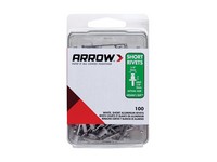 Arrow 1/8 in. D X 1/8 in. Aluminum Rivets White 100 pk