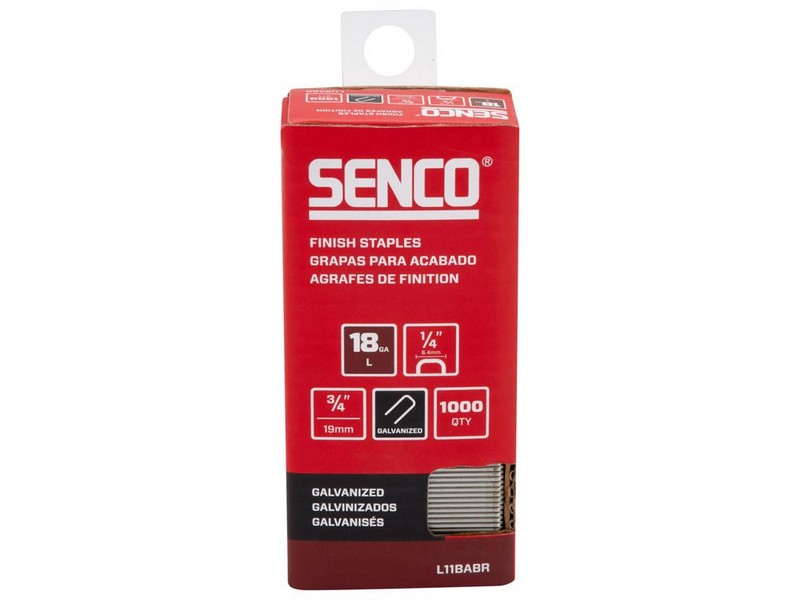 Senco 1/4 in. W X 3/4 in. L Galvanized Finish Staples 18 Ga. 1000 pk
