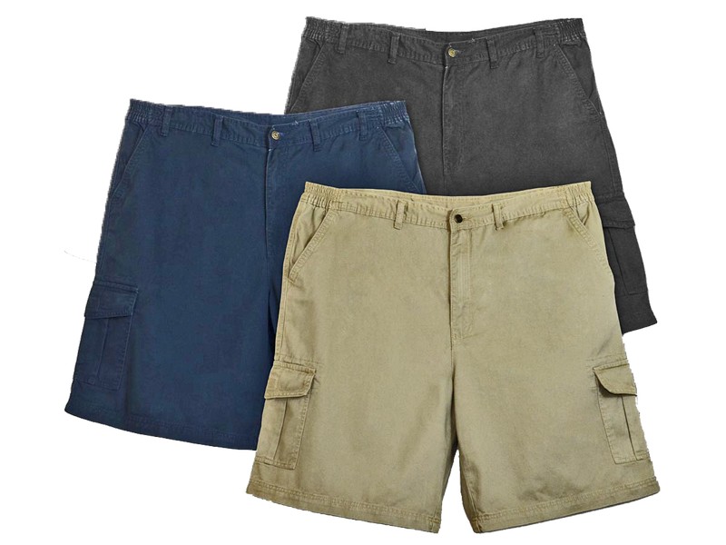 Men's Full Blue Twill Cargo Work Shorts