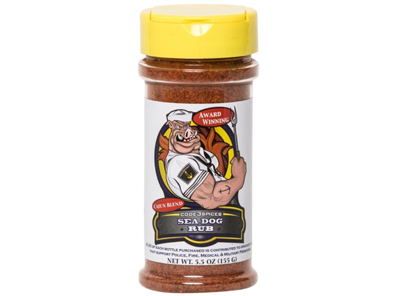 Code 3 Spices Sea Dog Rub Cajun Blend BBQ Seasoning 5.5 oz