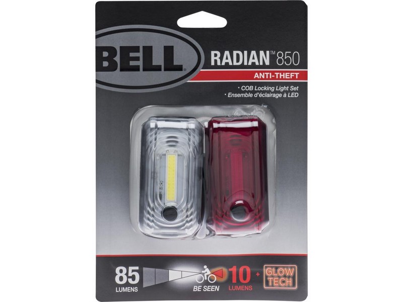 Bell Sports Radian Aluminum/Reinforced Plastic Bicycle Light Set Red/White