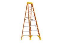 Werner 8 ft. H Fiberglass Step Ladder Type IA 300 lb. capacity
