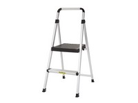 Cosco 39.37 in. H X 18.5 in. W X 23.62 in. D 225 lb. capacity 2 step Aluminum Folding Step Stool