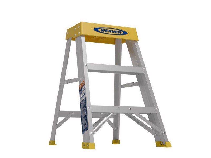 Werner 2 ft. H Aluminum Step Ladder Type IA 300 lb. capacity
