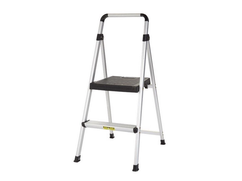 Cosco 39.37 in. H X 18.5 in. W X 23.62 in. D 225 lb. capacity 2 step Aluminum Folding Step Stool