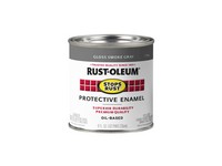 Rust-Oleum Stops Rust Indoor and Outdoor Gloss Smoke Gray Oil-Based Protective Paint 0.5 pt