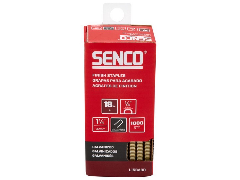 Senco 1/4 in. W X 1-1/4 in. L Galvanized Finish Staples 18 Ga. 1000 pk