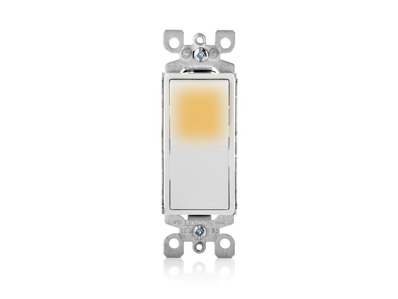Leviton Decora 15 amps Three Pole Rocker 3-Way Illuminated Switch White 1 pk