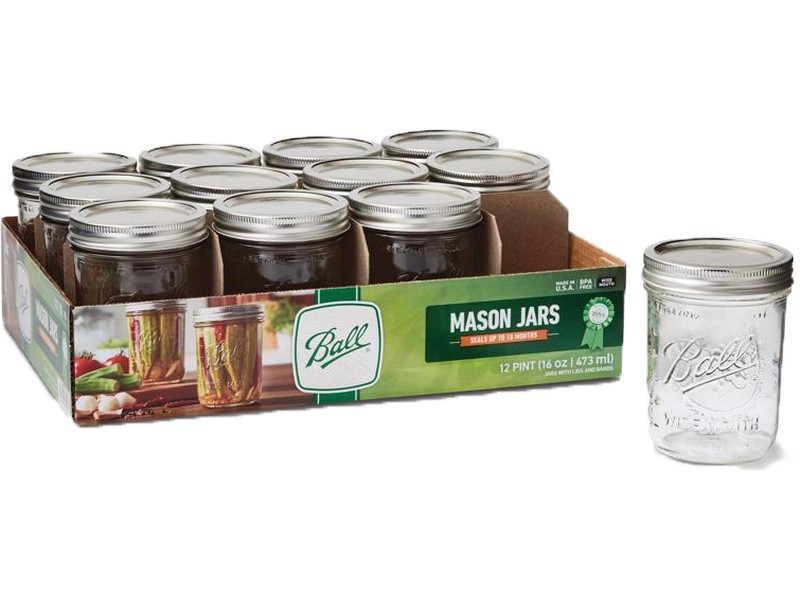 Ball Wide Mouth Mason Jar 16 oz 12 pk