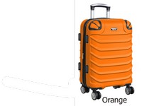 Dejuno Crown Collection 24" Orange Suitcase