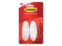 Command Medium Plastic Designer Hooks 3-1/8 in. L 2 pk