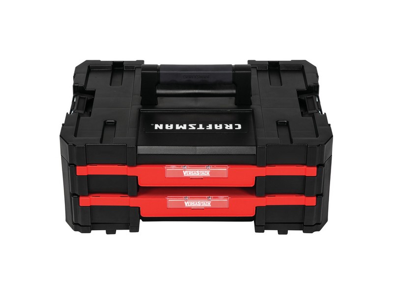 Craftsman Versastack 17 in. 2-Drawer Tool Box 488 cu in Black/Red
