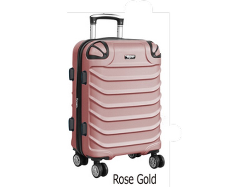 Dejuno Crown Collection 20" Rose Gold Suitcase