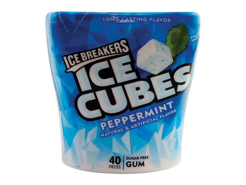 Ice Breakers Ice Cubes Peppermint Chewing Gum 40 pc