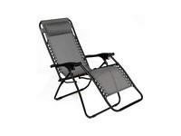 Living Accents Multi-Position Gray Zero Gravity Folding Lounger