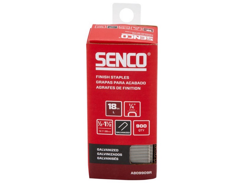 Senco 1/4 in. W X Variety in. L Galvanized Finish Staples 18 Ga. 900 pk