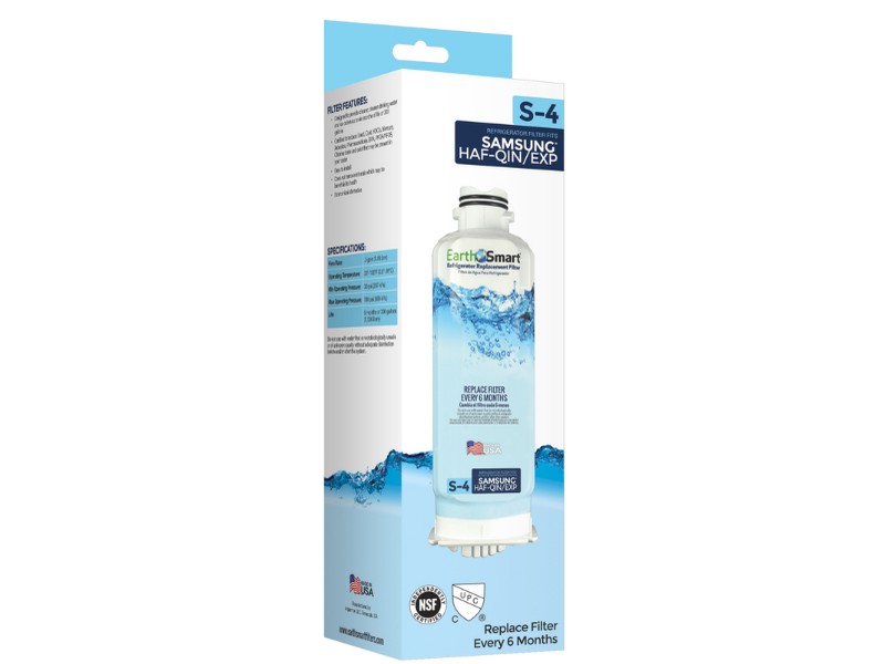 EarthSmart S-4 Refrigerator Replacement Filters For Samsung HAFQIN