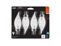 Feit Electric BA10 E12 (Candelabra) Filament LED Bulb Soft White 40 Watt Equivalence 4 pk