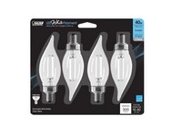 Feit Electric BA10 E12 (Candelabra) Filament LED Bulb Daylight 40 Watt Equivalence 4 pk