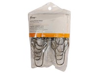 Kenney Chrome Silver Metal Shower Curtain Rings 12 pk
