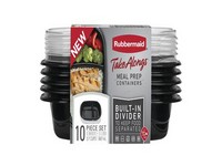 Rubbermaid Take Alongs 3.7 cups Black Food Container and Lid 5 pk