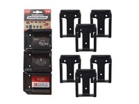StealthMounts Craftsman Black ABS Battery Mount Holder 6 pk