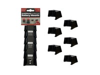 StealthMounts Milwaukee M12 Black ABS Battery Mounts Holder 6 pk