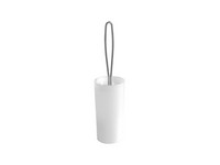 iDesign Clear Plastic/Stainless Steel Bowl Brush Loop