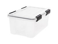 IRIS WEATHERTIGHT 7.88 in. H X 11.75 in. W X 17.5 in. D Stackable Storage Tote