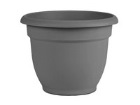 Bloem Ariana 13.7 in. H X 17.6 in. W X 16 in. D Plastic Planter Charcoal