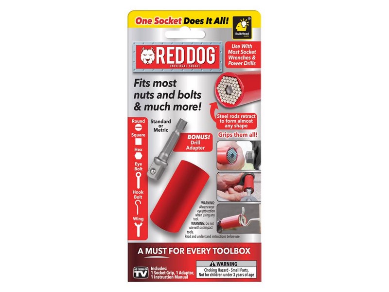 BulbHead Red Dog Universal Socket Tool 1 pk