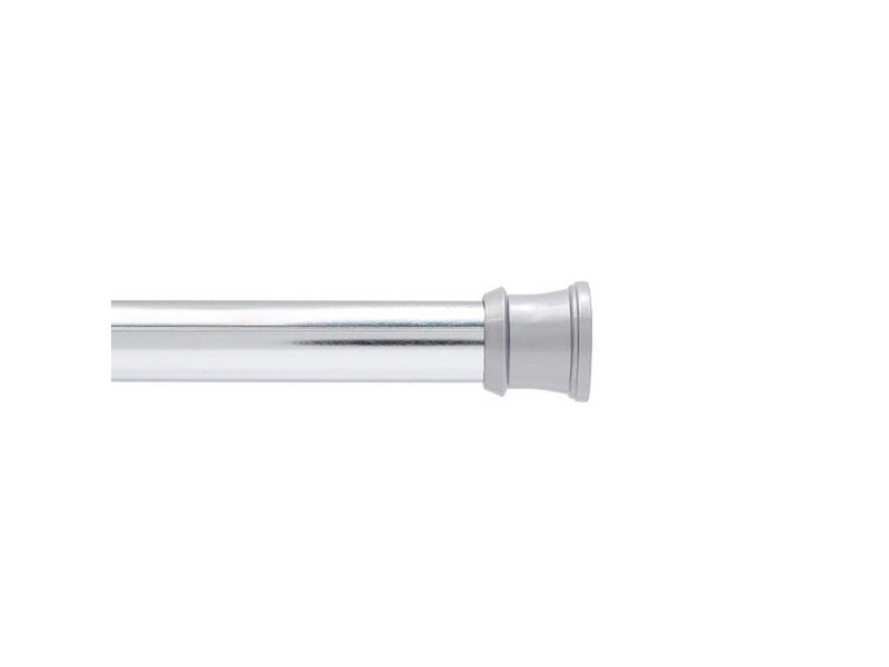 Kenney Adjustable Curtain Rod 63 in. L Chrome Silver