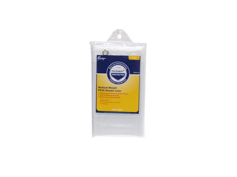 Kenney 72 in. H X 70 in. W Clear Shower Curtain Liner PEVA
