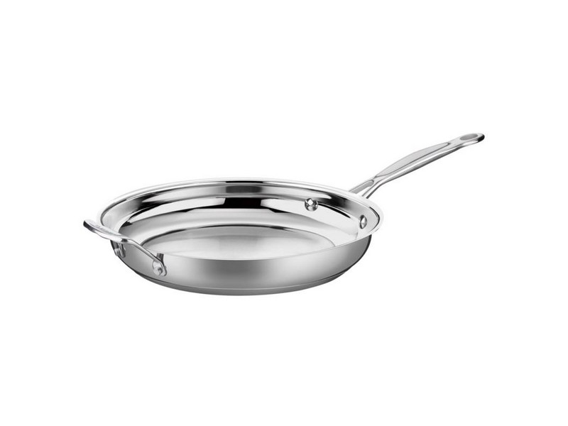 Cuisinart Chef's Classic Aluminum/Stainless Steel Skillet 12 in. Silver