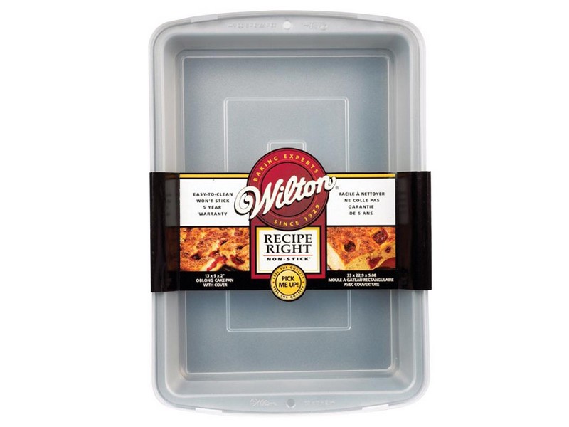 Wilton 13 in. W X 9 in. L Cake Pan Silver/White 1