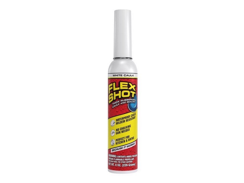FLEX SEAL Family of Products FLEX SHOT White Rubber All Purpose Waterproof Sealant 8 oz