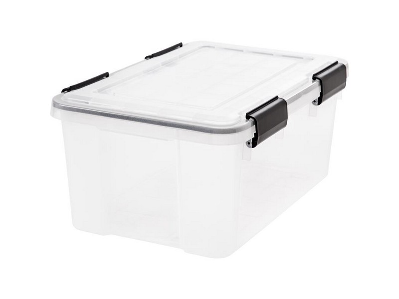IRIS WEATHERTIGHT 7.88 in. H X 11.75 in. W X 17.5 in. D Stackable Storage Tote