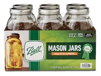 Ball Wide Mouth Mason Jar 64 oz 6 pk
