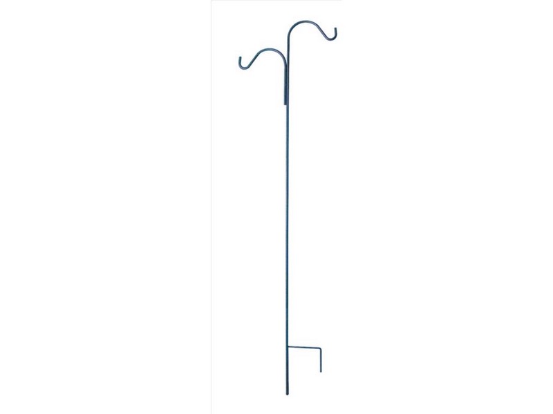 Living Accents Black Steel 84 in. H Double Crook Plant Hook 1 pk