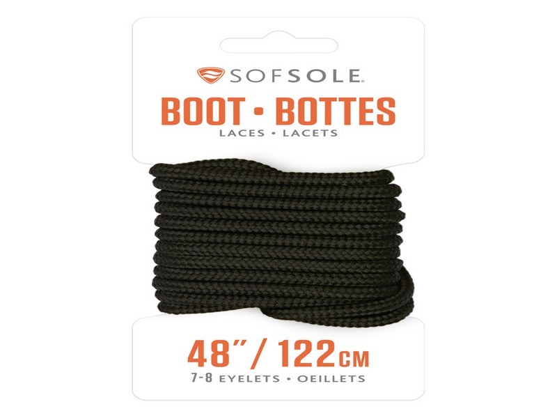 Sof Sole 48 in. Black Boot Laces