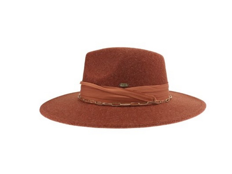 Ladies CC Felt Hat - Rust