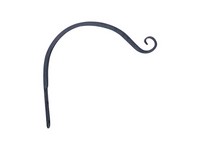 Living Accents Black Wrought Iron 12 in. H Curved Forged Plant Hook 1 pk