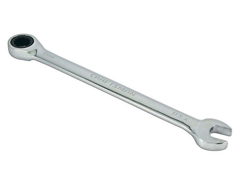 Craftsman 10 mm 12 Point Metric Standard Ratcheting Wrench 5.19 in. L 1 pc