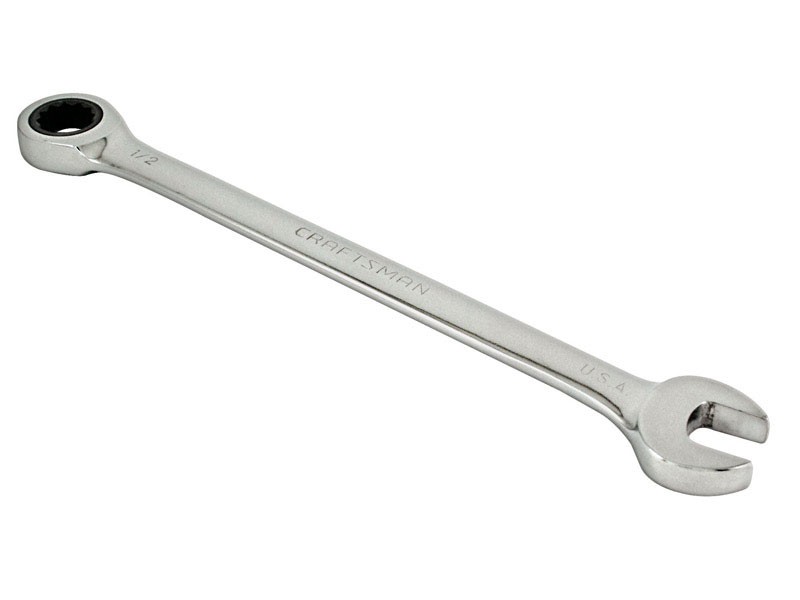 Craftsman 1/2 in. 12 Point SAE Ratcheting Wrench 6.4 in. L 1 pc