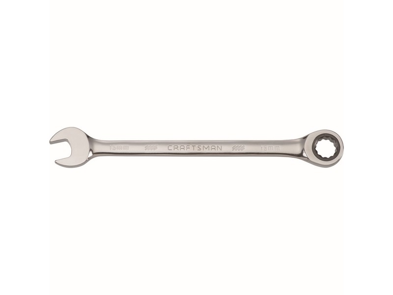Craftsman 15 mm 12 Point Metric Ratcheting Wrench 7.5 in. L 1 pc