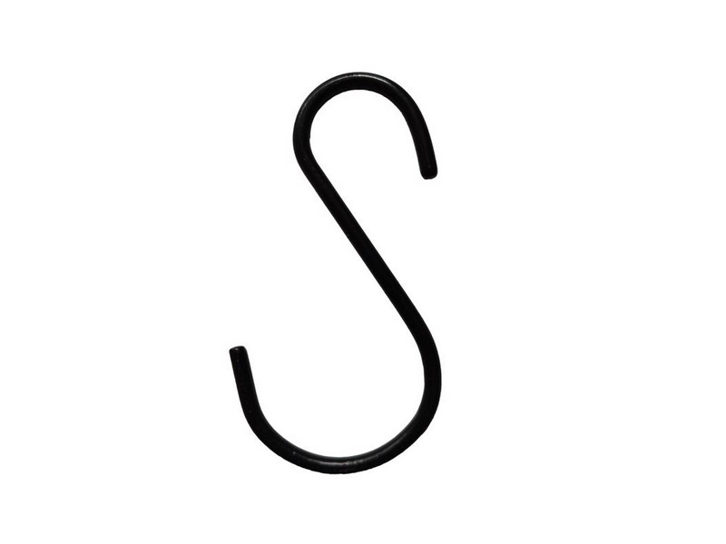 Living Accents Black Steel 3.5 in. H S Extender Hook 2 pk