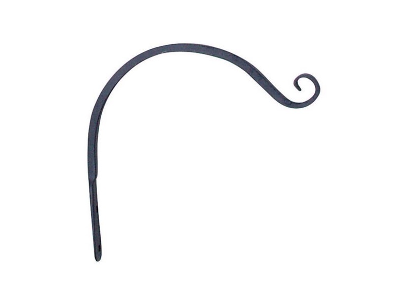 Living Accents Black Wrought Iron 12 in. H Curved Forged Plant Hook 1 pk