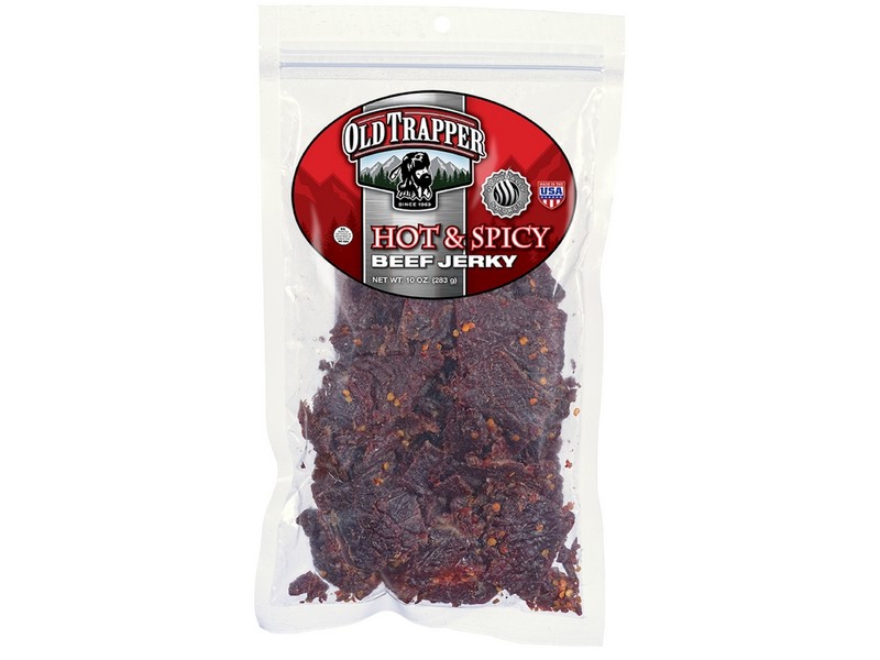 Old Trapper Hot & Spicy Beef Jerky 10 oz Bagged